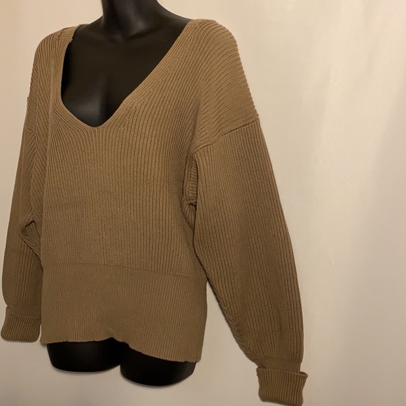 Free People V-Neck Women Sweater Pullover Jacket - Picture 2 of 13